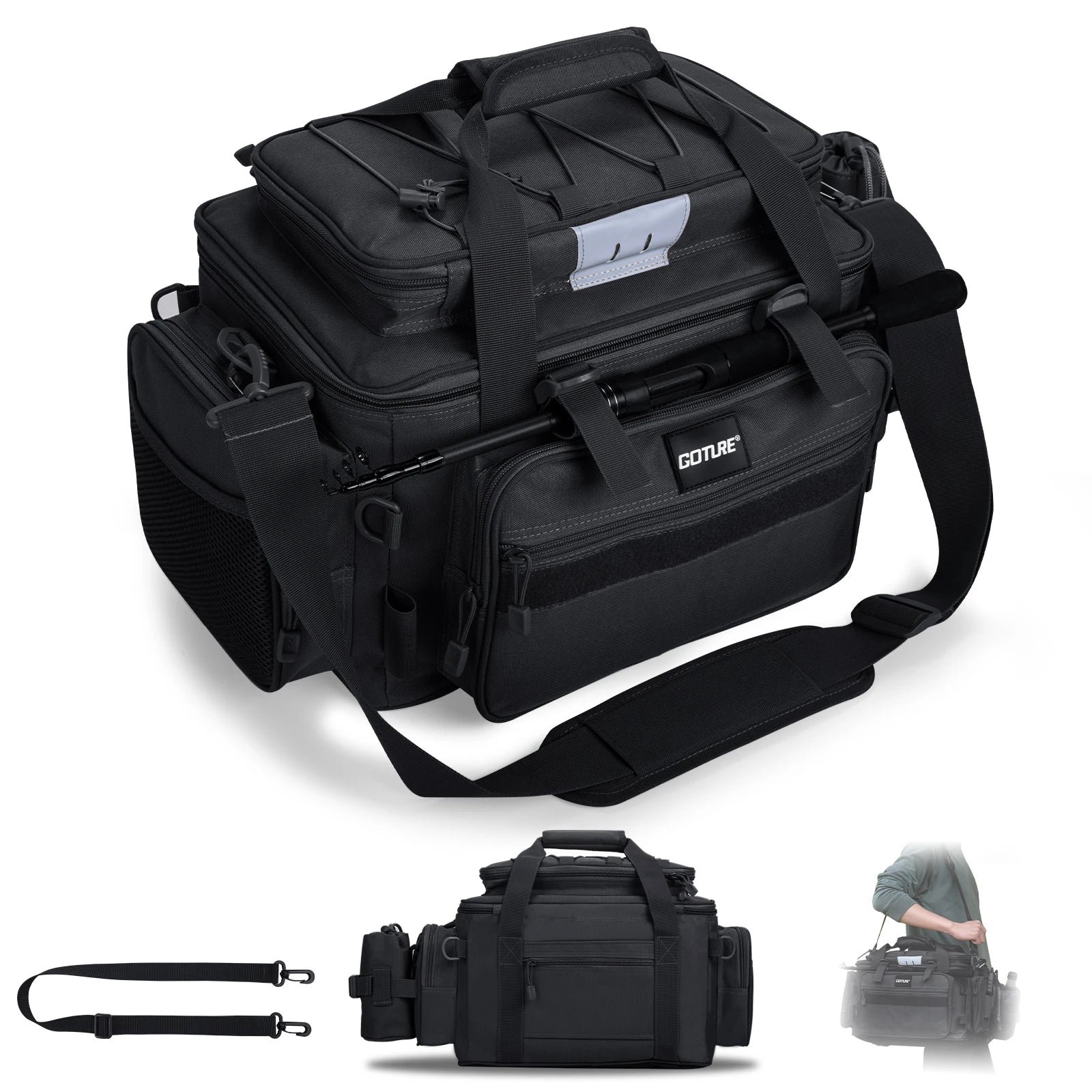 Heavy Duty Waterproof Fishing Tackle Backpack – Large Capacity Outdoor Fishing Storage Bag