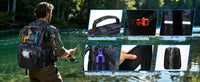 45L Heavy Duty Fishing Backpack Cooler – Waterproof Tackle Storage Bag with Rod Holders & Rain Cover