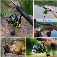 Heavy Duty Carbon Fiber Fishing Rod Combo – Portable Spinning Rod & Reel Set with Accessories