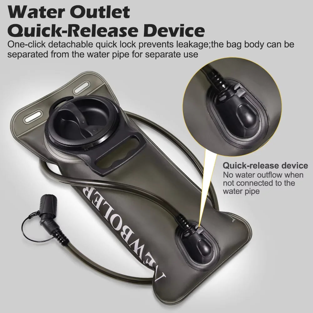 1.5L-3L Hydration Pack Water Bladder - Leakproof & BPA-Free