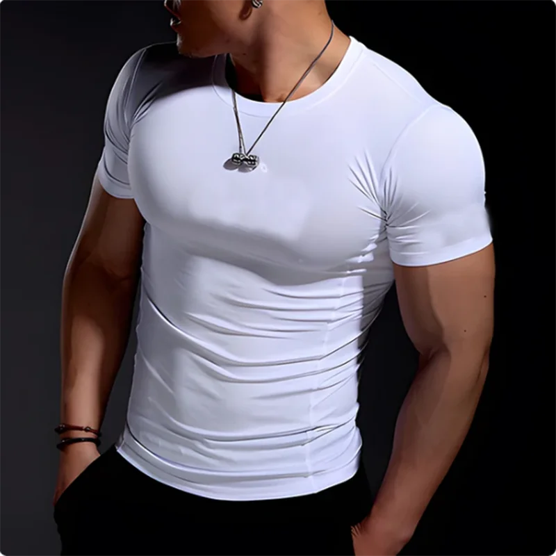 Men’s Compression Running T-Shirt – Quick Dry Short Sleeve Gym & Training Sportswear