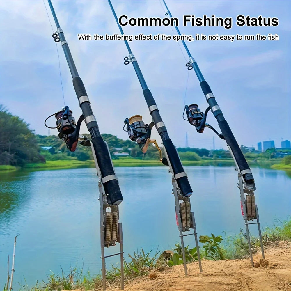 Automatic Spring Fishing Rod Holder – Adjustable Folding Stainless Steel