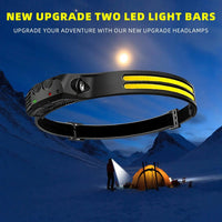 USB Rechargeable COB LED Headlamp – Waterproof Sensor Headlight for Camping & Fishing
