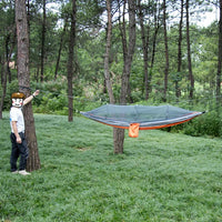 Portable Heavy Duty Nylon Camping Hammock with Mosquito Net – Single/Double Outdoor Travel Hammock