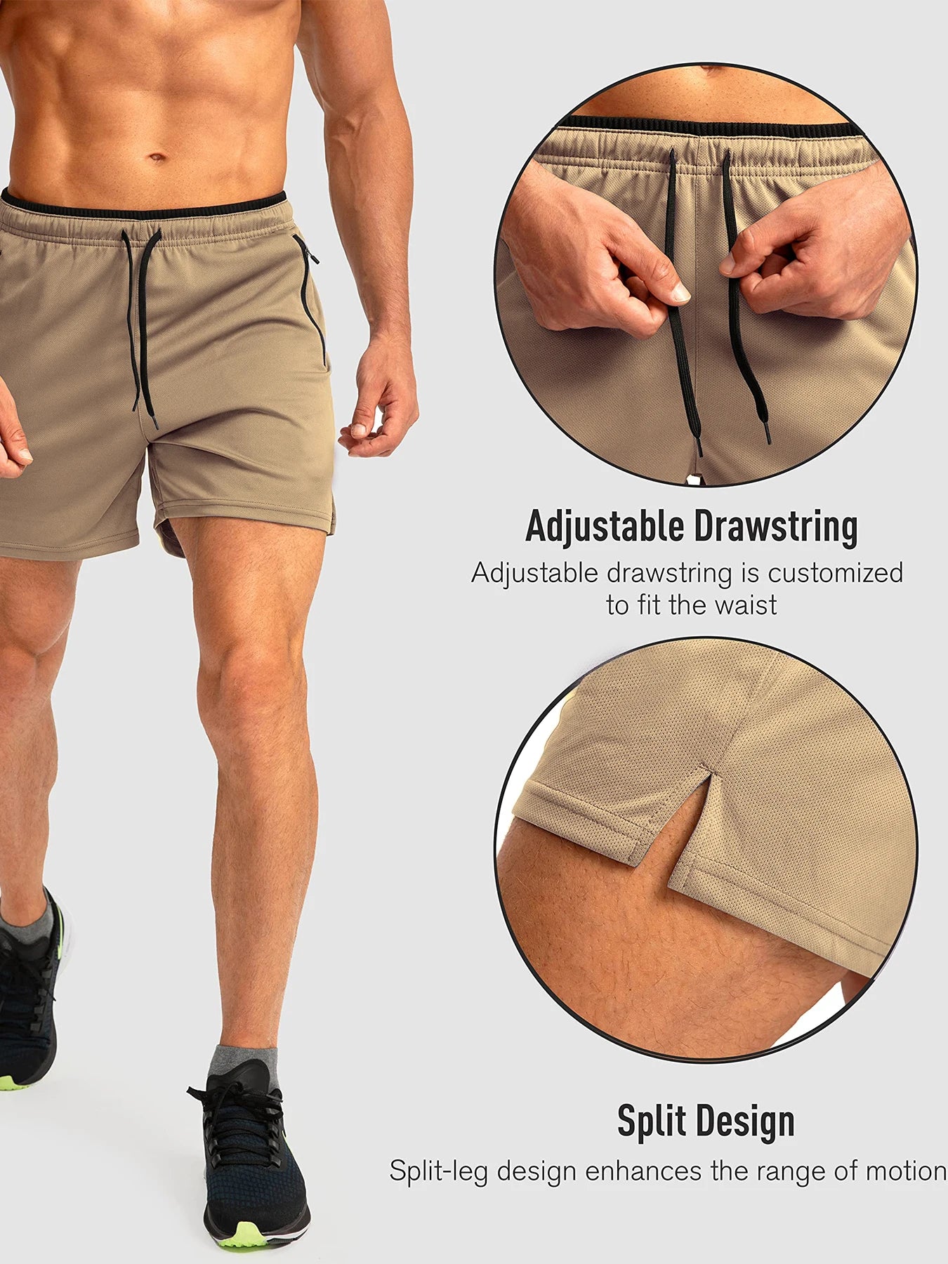 Men’s Performance Fishing Shorts – Breathable Quick Dry Outdoor Shorts for Camping, Running & Beachwear