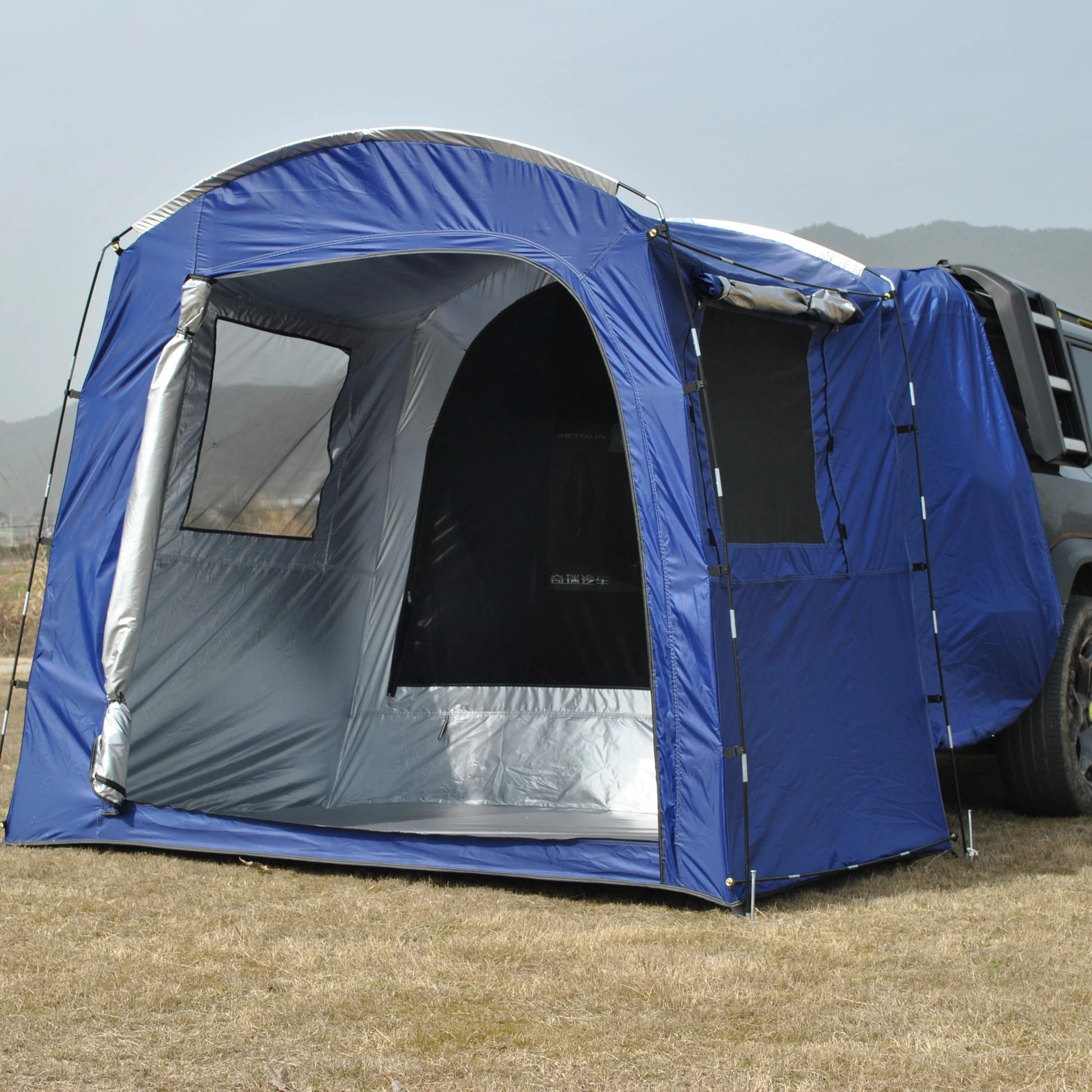 Car Rear Rest Tent Christmas Long-distance Driving 2/3 Person Car Tent, SUV Tailgate Tent, Car Hatchback Tent with Screen Window