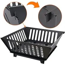Fire Pit 25 Inch Outdoor Outside Wood Burning Portable Firepit Log Stove Fireplace for BBQ Camping Campfire Bonfire Backyard