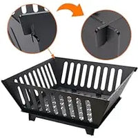 Fire Pit 25 Inch Outdoor Outside Wood Burning Portable Firepit Log Stove Fireplace for BBQ Camping Campfire Bonfire Backyard
