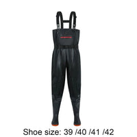 Heavy Duty Waterproof Fishing Wader Suit with Boots – Durable PVC Fishing Overalls with Knee Pads