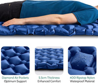 Ultralight Inflatable Sleeping Pad for Camping & Hiking