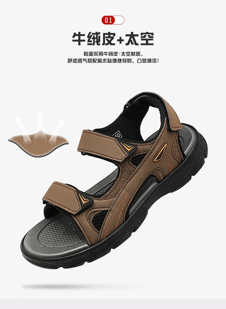 Men's Waterproof Hiking Sandals Outdoor Beach Sandals