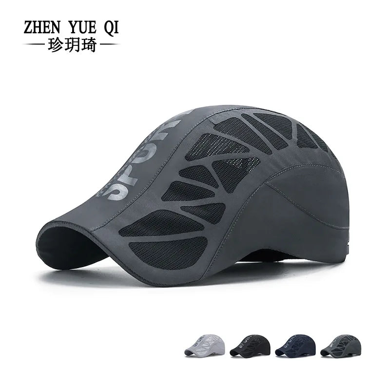 Breathable Mesh Sports Cap – Quick Dry Sunshade Duckbill Hat for Outdoor Summer Activities