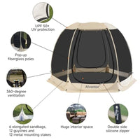 Pop Up Screen House Gazebo – Instant Mosquito Net Shelter, UV Protection Portable Canopy Tent for Patio & Backyard