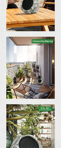Solar Powered Simulation Stone Bluetooth Remote Control Speaker for Outdoor Lawn and Courtyard Decoration Without Wiring