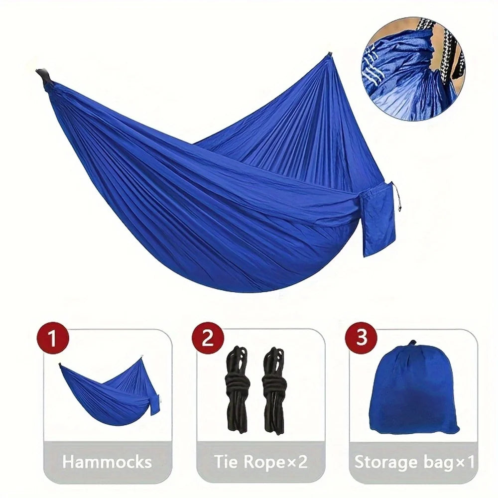 Portable Heavy Duty Camping Hammock with Straps & Storage Bag – Lightweight Outdoor Hammock for Hiking & Travel