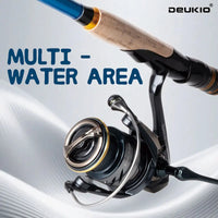 Heavy Duty Carbon Fiber Fishing Rod & Reel Combo – Portable 4/5 Section Spinning Fishing Set with 3000 Reel