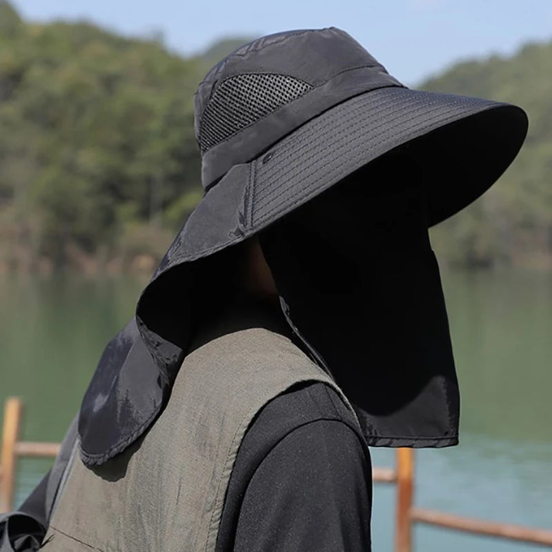 UV Protection Fishing & Hiking Hat – Outdoor Bucket Hat with Neck Flap for Men & Women