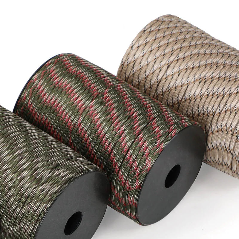 550 Military Standard 9-Core Paracord Rope 4mm for Outdoor Use