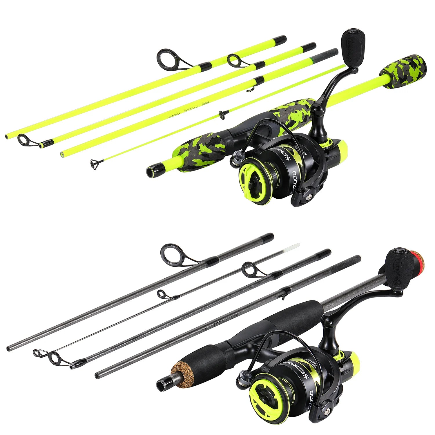 Heavy Duty Carbon Fiber Fishing Rod Combo – Portable Spinning Rod & Reel Set with Accessories