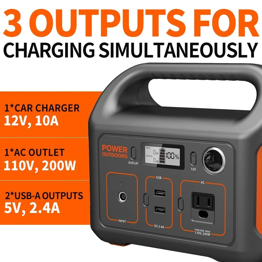Jackery Explorer 290 Portable Power Station – 290Wh Lithium Battery, 200W AC Output, 110V Pure Sine Wave Solar Generator for Camping & Emergency Backup