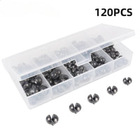 120PCS Fishing Lead Weights Set – Heavy Duty Open Round Sinkers for Raft & Sea Fishing