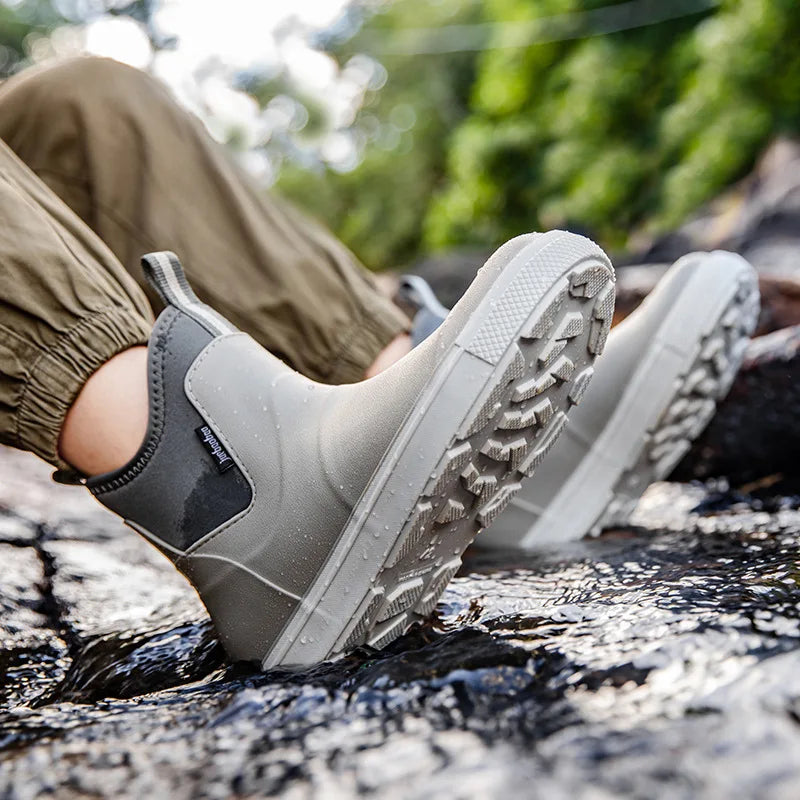 Men’s Heavy Duty Waterproof Rain Boots – Durable Outdoor Fishing & Work Boots