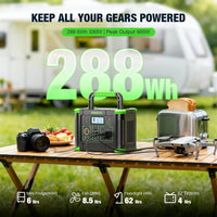 EB300 300W Portable Power Station (288Wh) – Solar Generator for Camping & Backup Power