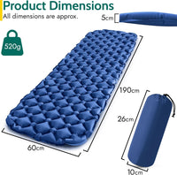 Ultralight Inflatable Sleeping Pad for Camping & Hiking