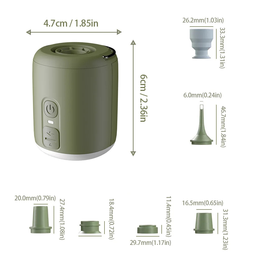 WESTTUNE Tiny Air Pump with Camping Lantern – 4.5kPa Inflator