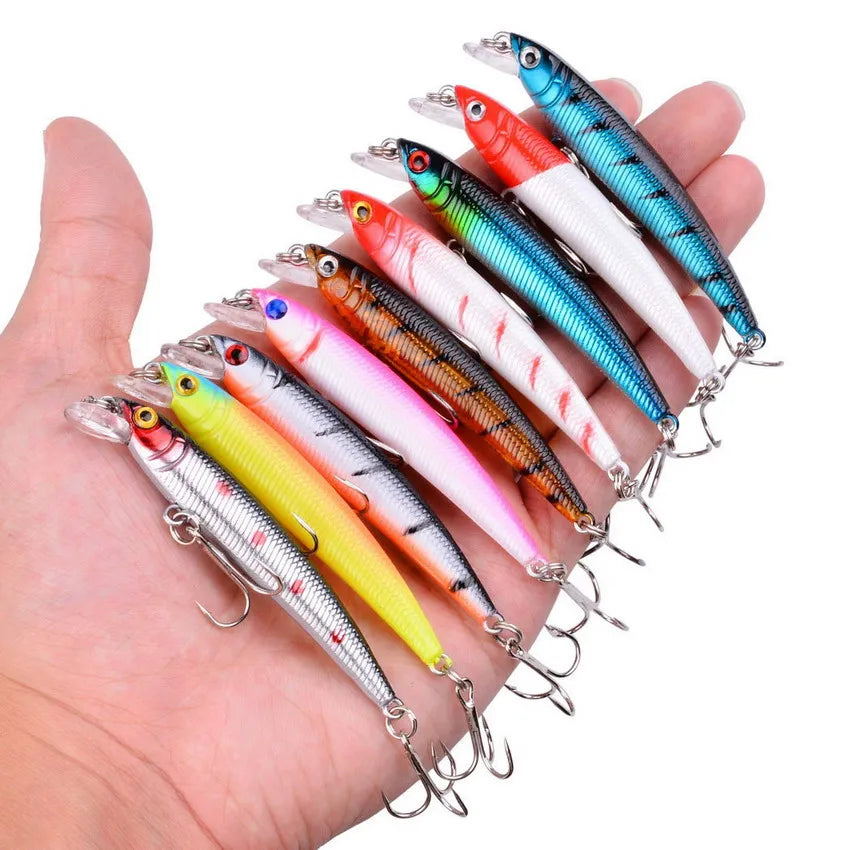 3/5/8Pcs Minnow Fishing Lure Set – High-Quality Wobble Bait