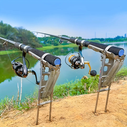 Automatic Spring Fishing Rod Holder – Adjustable Folding Stainless Steel