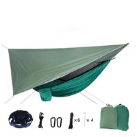 Heavy Duty Camping Hammock with Mosquito Net & Rain Fly – Waterproof Outdoor Survival Hammock System