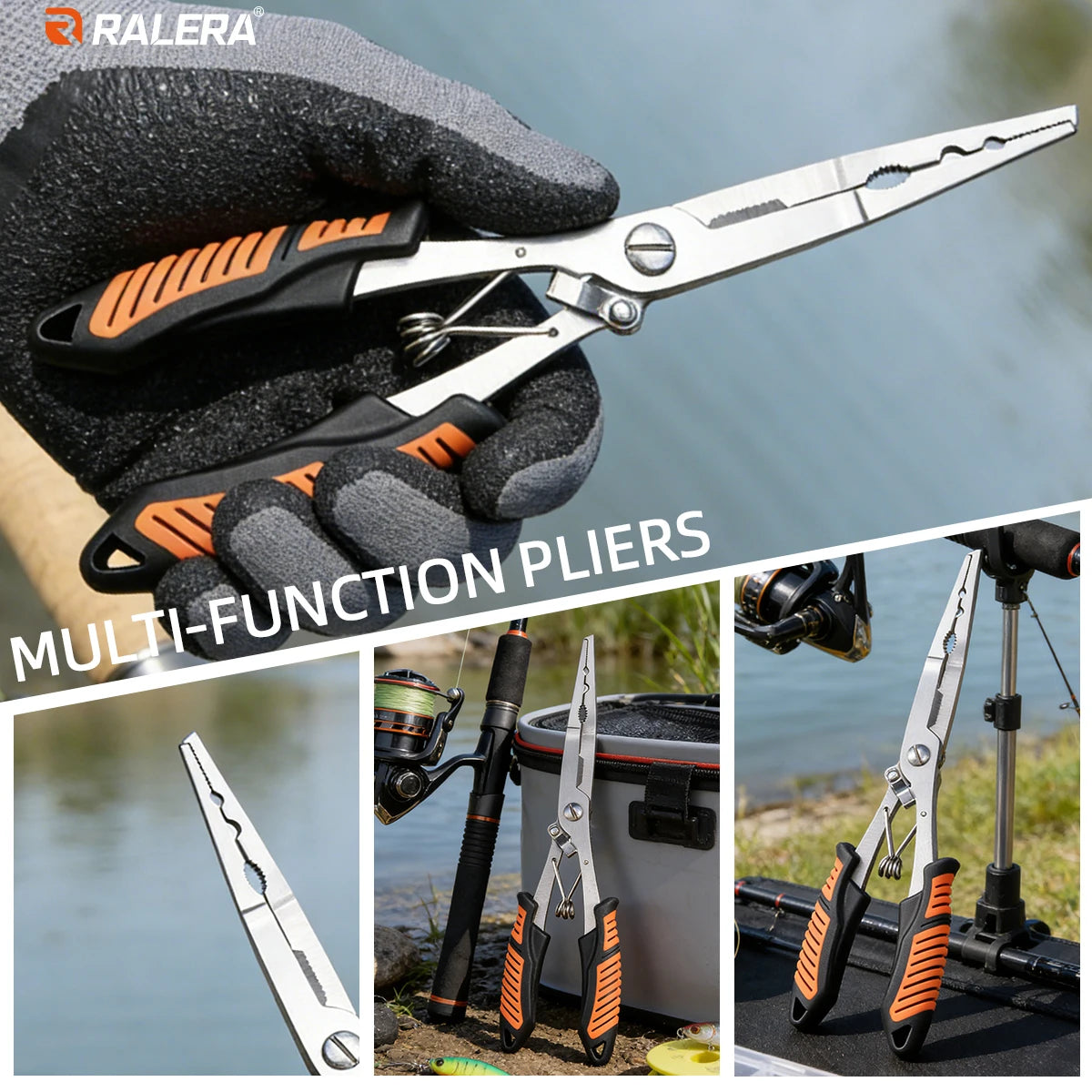 Fishing Tool Kit – Heavy Duty Fish Gripper, Pliers, Hook Remover & Knife Set for Fishing Tackle