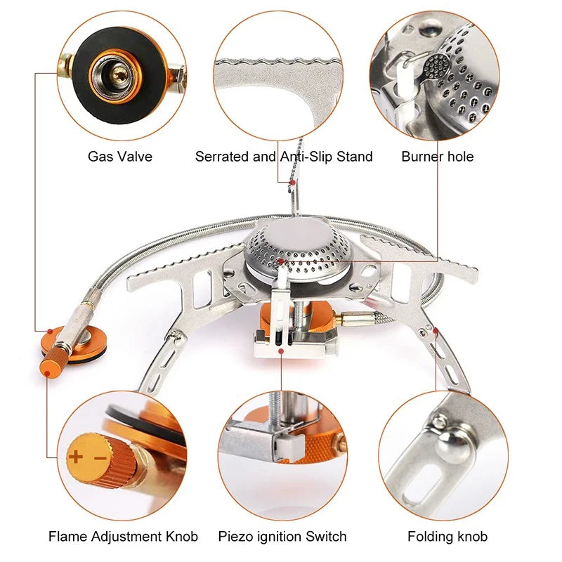 Camping Gas Stove – Portable Folding 3500W Outdoor Cooking Stove