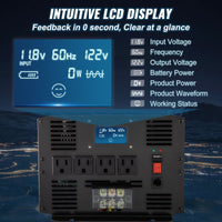 3500W Pure Sine Wave Power Inverter – Reliable 12V to 120V Converter for RV, Car & Solar Systems